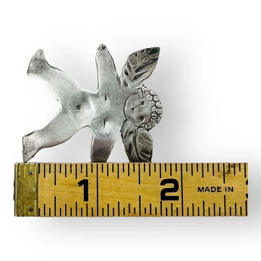 Catherine‎ Maziere Sterling Silver Angel Cherub Brooch Pendant 1.75